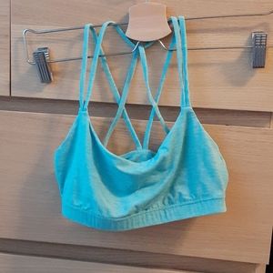 GapFit Light Green Strappy Unpadded Athletic Sports Bra XS